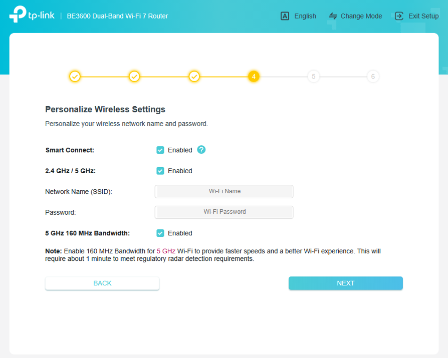TP-Link Archer BE3600 Web browser setup image 9