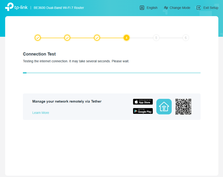 TP-Link Archer BE3600 Web browser setup image 10