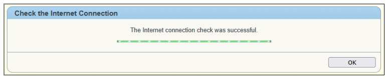 Fritz!Box Internet connection check completed successfully