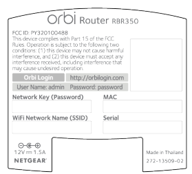 Netgear Orbi RBR350 Setup guide setup image 3