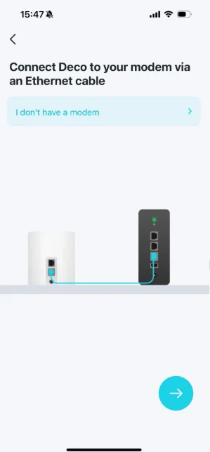 Connect the main Deco to the fibre box