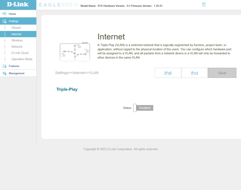 D-Link VLAN status disabled