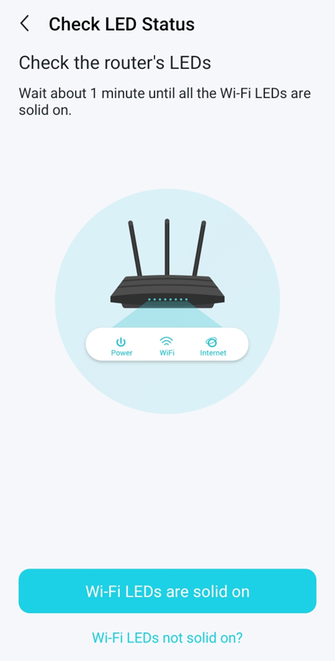 Archer AX1500 LED status check in TP-Link Tether