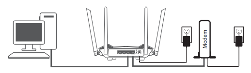 D-Link R15 wired computer connection