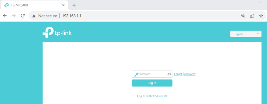 MR6400 router login page