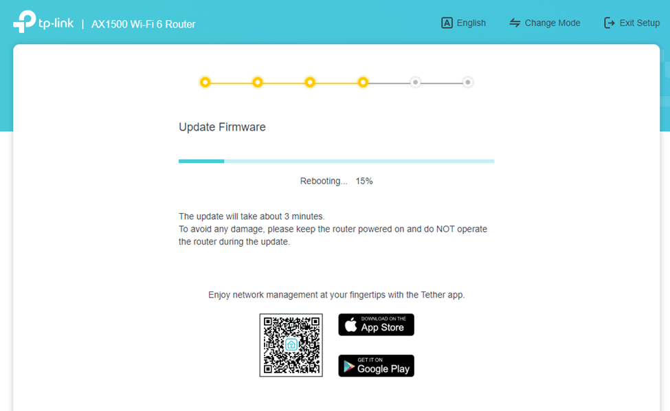 Archer AX1500 firmware update step 3