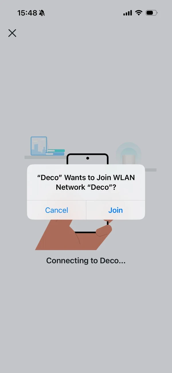 Connect to the new Deco Wi-Fi network