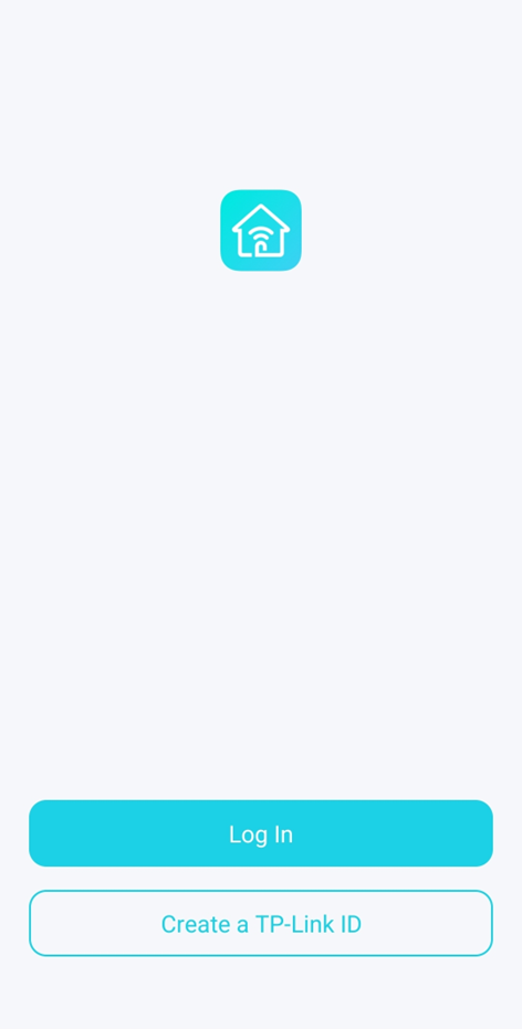 TP-Link Tether sign-in and TP-Link ID screen